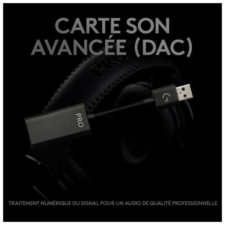 LOGITECH G - Casque Gaming filaire PRO Headset - Noir