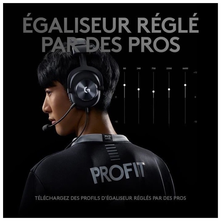 LOGITECH G - Casque Gaming filaire PRO Headset - Noir