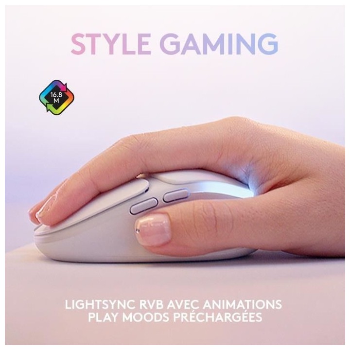 Logitech G - Souris Gaming - sans fil - G705 Éclairage RVB LIGHTSYNC,