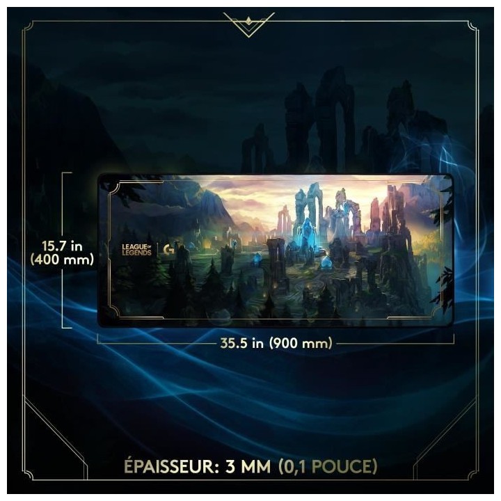 Tapis de Souris Gaming Logitech - G840 XL - Edition Officielle League
