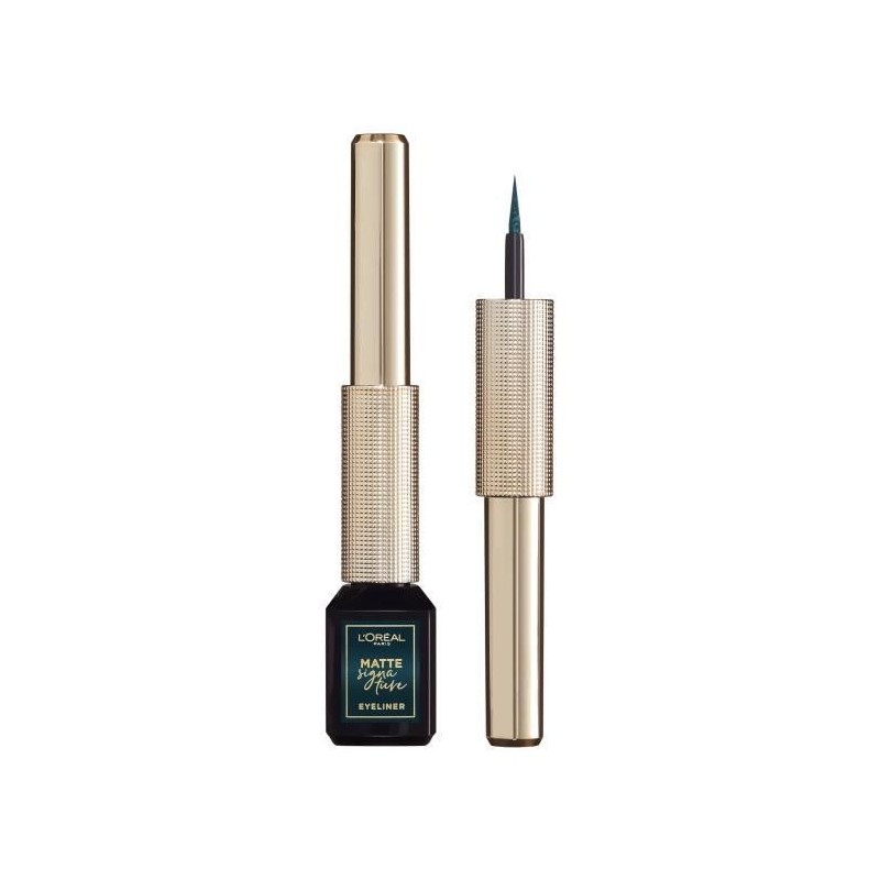 Eyeliner Pinceau mat et longue tenue L'OREAL PARIS Matte Signature - Emeraude Vert - 3 ml