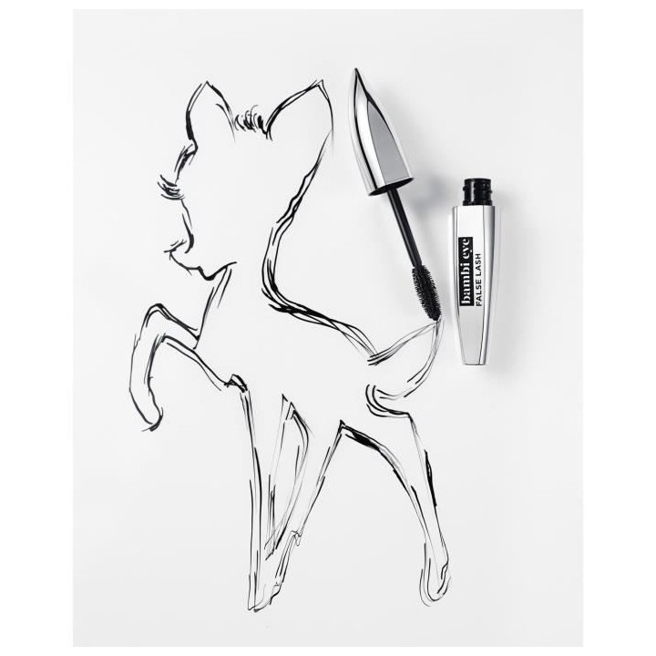 Mascara L'OREAL PARIS Faux Cils Bambi Eye - Effet oeil de biche - Noir