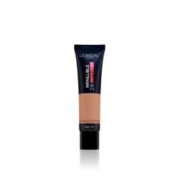 Fond de Teint Haute Couvrance Infaillible 24H L'OREAL PARIS - Matte Cover - Matifiant/Léger 320 Caramel