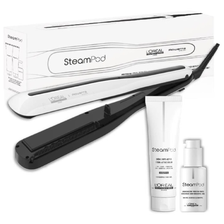 Steampod 3.0 - Pack Cheveux Epais : Lisseur Vapeur Professionnel + Cre