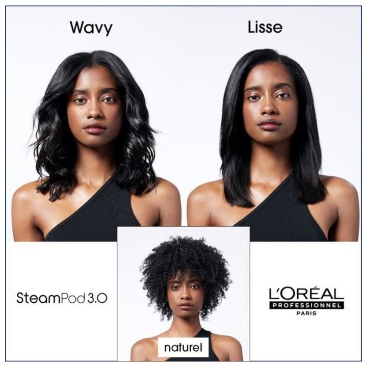 Steampod 3.0 - Pack Cheveux Epais : Lisseur Vapeur Professionnel + Cre