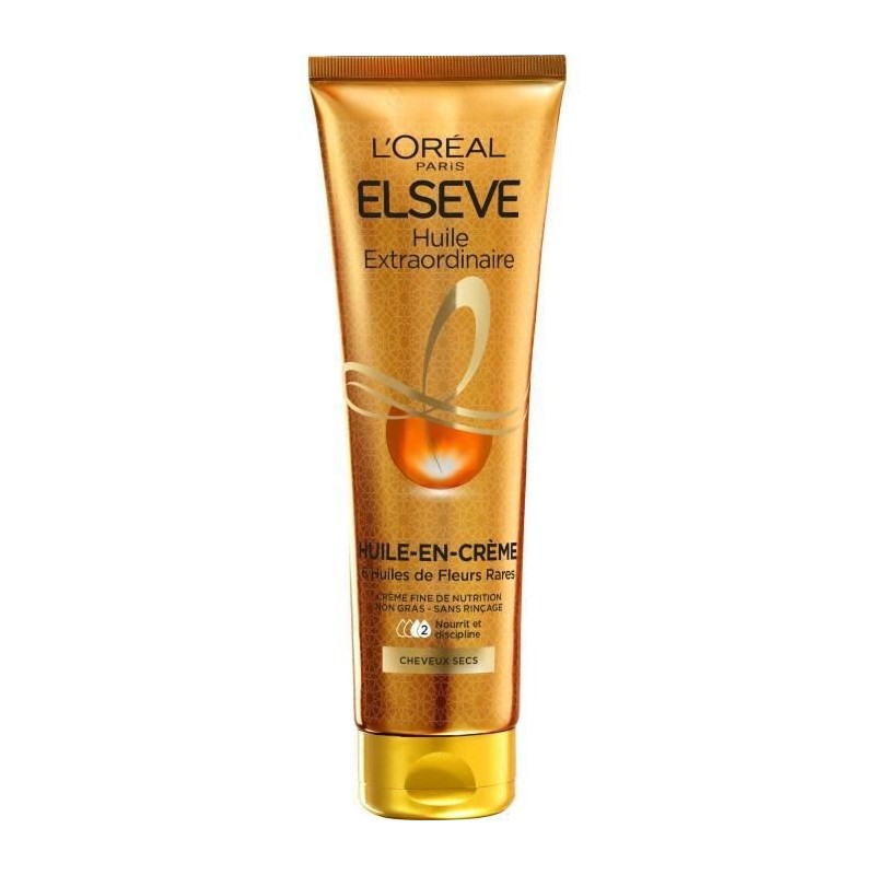 Huile-en-creme Elseve L'OREAL PARIS Cheveux Secs - Tube de 150 ml