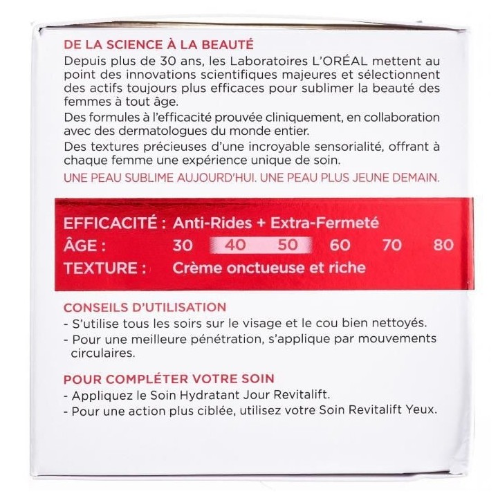 Soin Nuit Dermo Expertise Revitalift L'OREAL PARIS - 50 ml