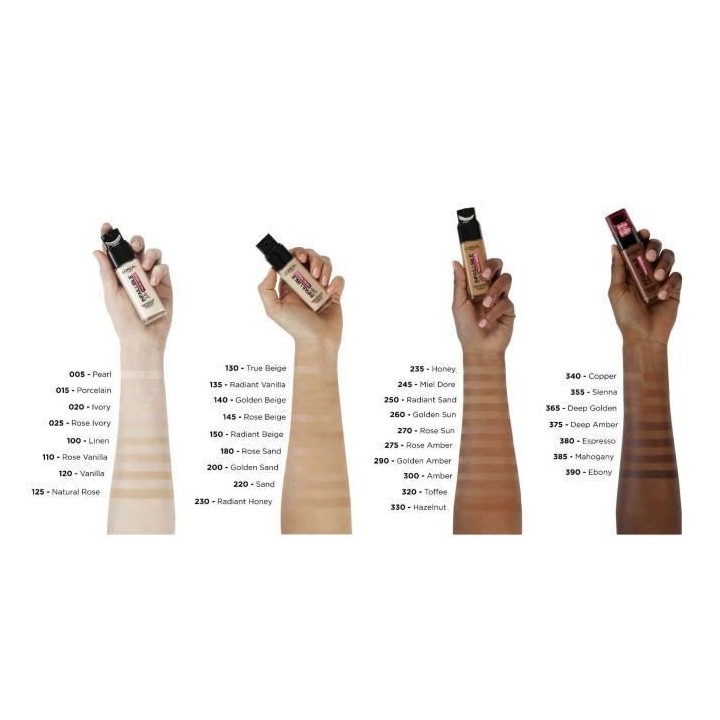 Fond de teint Infaillible L'OREAL PARIS - Longue tenue 32H - Porcelain