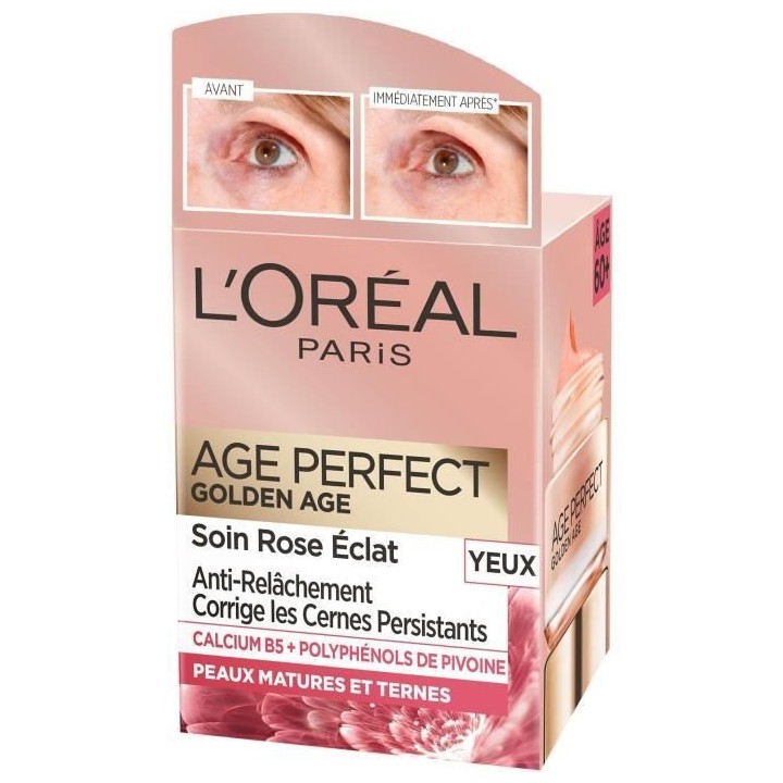 Creme soin yeux Age Perfect Golden Age L'OREAL PARIS - Anti-relâcheme