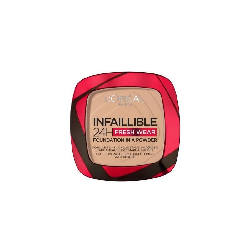 Fond de teint Infaillible L'OREAL PARIS Longue tenue en poudre - Beige Peau