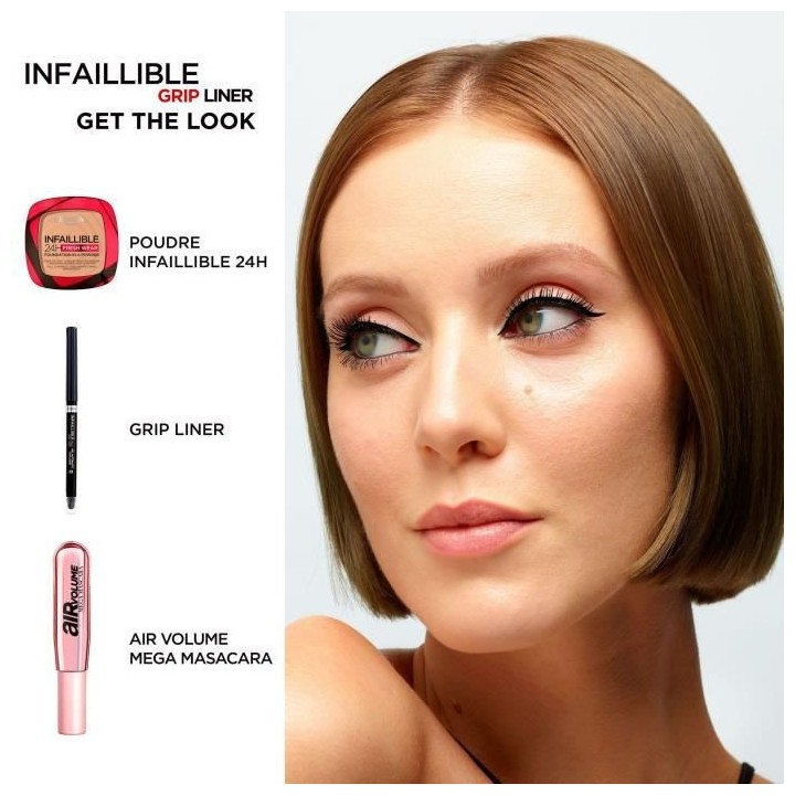 Eyeliner L'OREAL PARIS INFAILLIBLE Mine rétractable waterproof - Tenu