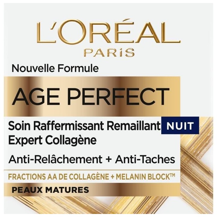 Creme de Nuit Age Perfect Nouvelle Formule L'OREAL PARIS - Peaux matur