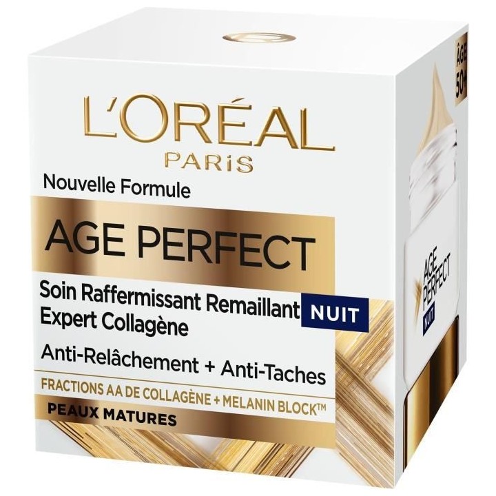 Creme de Nuit Age Perfect Nouvelle Formule L'OREAL PARIS - Peaux matur