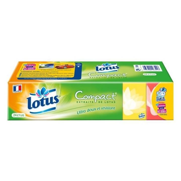 LOTUS Mouchoirs compact - x24