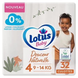 LOTUS BABY Couches Culottes Douceur Naturelle taille 4 - 9 a 14 kg - L
