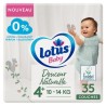 LOTUS BABY Couches Douceur Naturelle taille 4+ - 10 a 14 kg - Le paquet de 35 couches