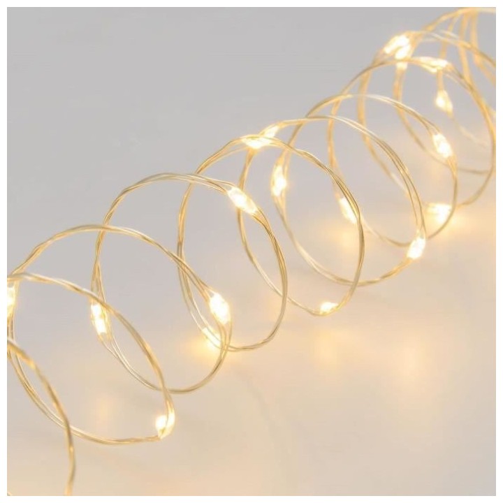 Guirlande lumineuse M-C 100 MicroLED BLANC CHAUD Ø1,5mm