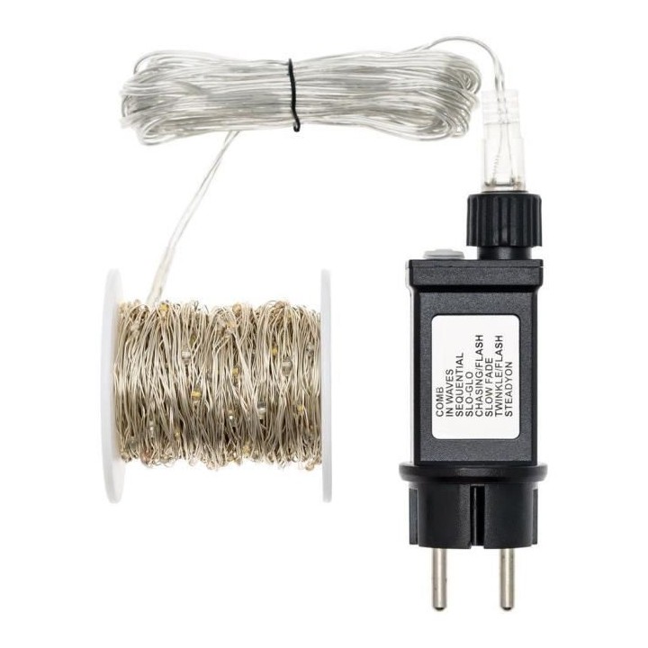 Guirlande lumineuse M-C 300 MicroLED BLANC CHAUD Ø1,5mm