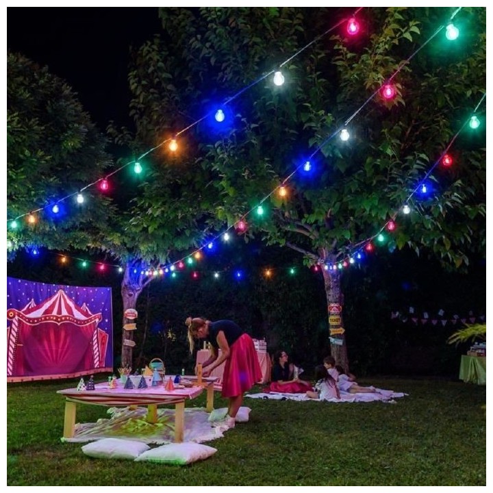 LOTTI Guirlande lumineuse guinguette d'extérieure - 10 ampoules E27 g