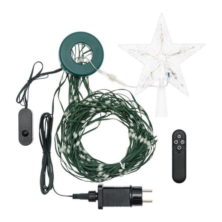 Rideau manteau LOTTI 155 cm de hauteur - Vert + Cimier Étoile pour Sa