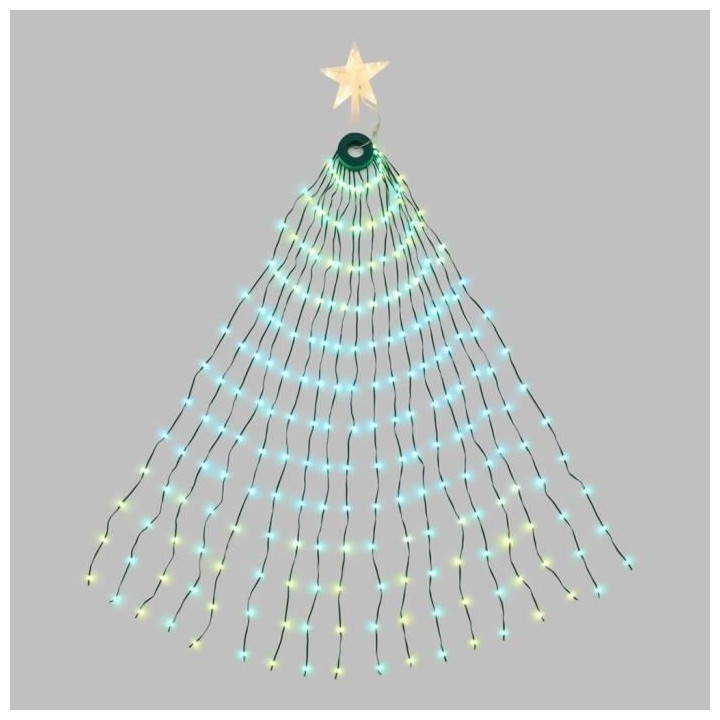 Rideau manteau LOTTI 155 cm de hauteur - Vert + Cimier Étoile pour Sa