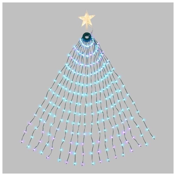 Rideau manteau LOTTI 155 cm de hauteur - Vert + Cimier Étoile pour Sa