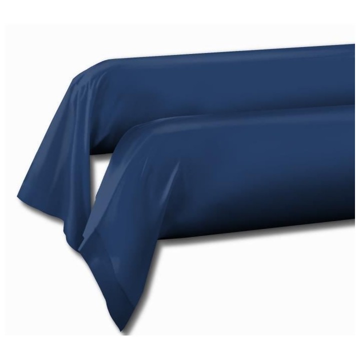 LOVELY HOME Lot de 2 taies de traversin - 85 x 185 cm - 100% coton - B