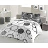 LOVELY HOME Parure de couette Coton AUDACE - Anthracite - 220x240 cm