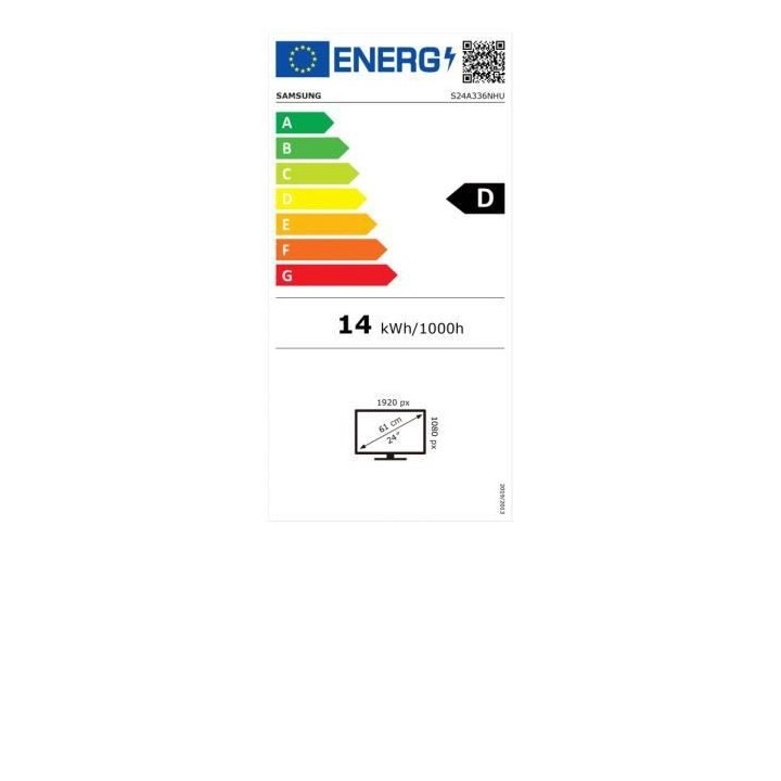 Ecran PC - SAMSUNG - S24A336NHU - 24 FHD - Dalle VA - 5 ms - 60 Hz - H