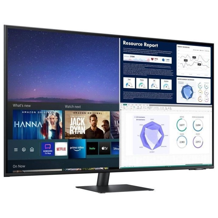 Ecran PC - Samsung Smart Monitor M7 - LS43AM700UUXEN - 43 4K