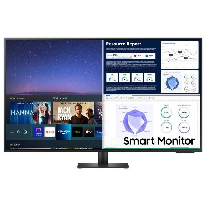 Ecran PC - Samsung Smart Monitor M7 - LS43AM700UUXEN - 43 4K