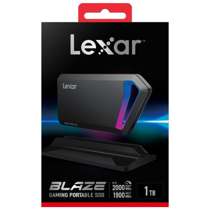 Disque SSD Externe - LEXAR - SL660 - 1 To - USB3.2 Gen2*2 type C (LSL6