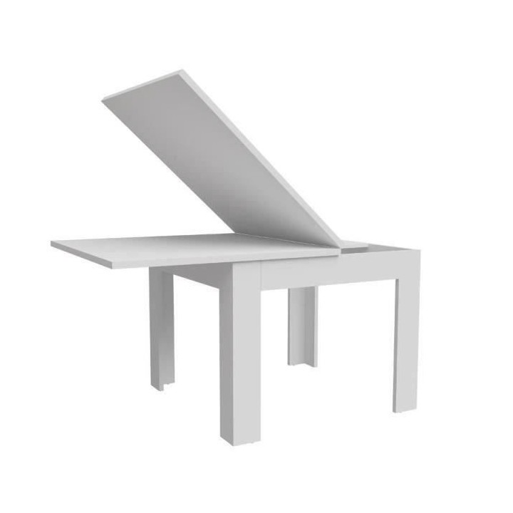 Table a manger extensible NUORI - Décor blanc mat - 6/8 personnes - L