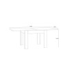 Table a manger extensible NUORI - Décor blanc mat - 6/8 personnes - L 96-190 x l 95 cm