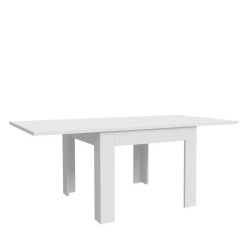 Table a manger extensible NUORI - Décor blanc mat - 6/8 personnes - L 96-190 x l 95 cm