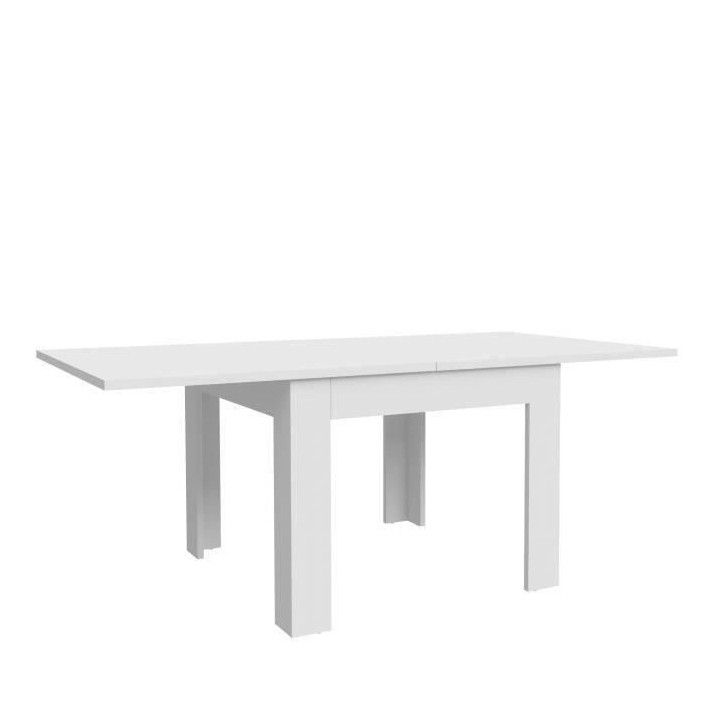 Table a manger extensible NUORI - Décor blanc mat - 6/8 personnes - L