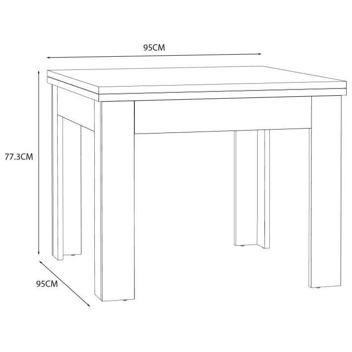 Table a manger extensible NUORI - Décor chene artisan - 6/8 personnes