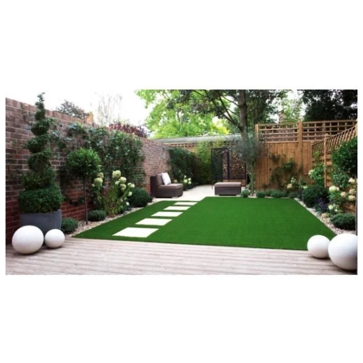 GARDEN MOOD Lot de 10 dalles clipsables en gazon synthétique 10 mm