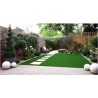 GARDEN MOOD Lot de 10 dalles clipsables en gazon synthétique 10 mm