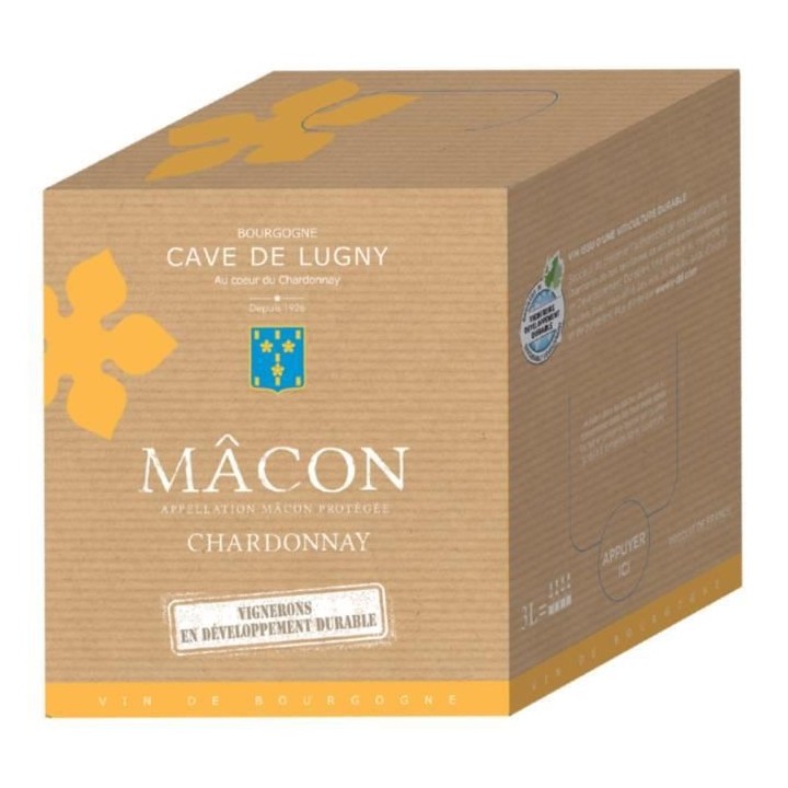 BIB Cave de Lugny Mâcon Chardonnay - Vin blanc de Bourgogne