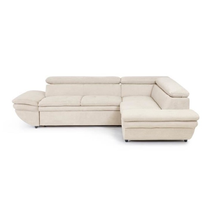 Canapé d'angle convertible droit 4 places LUKE - Tissu All senses bei