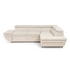 Canapé d'angle convertible droit 4 places LUKE - Tissu All senses beige - L 265 x P 204 x H 74 cm - MINIMAX