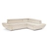 Canapé d'angle convertible droit 4 places LUKE - Tissu All senses beige - L 265 x P 204 x H 74 cm - MINIMAX