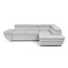 Canapé d'angle convertible droit 4 places LUKE - Tissu All senses gris - L 265 x P 204 x H 74 cm - MINIMAX