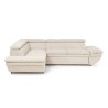 Canapé d'angle convertible gauche 4 places LUKE - Tissu All senses beige - L 265 x P 204 x H 74 cm - MINIMAX