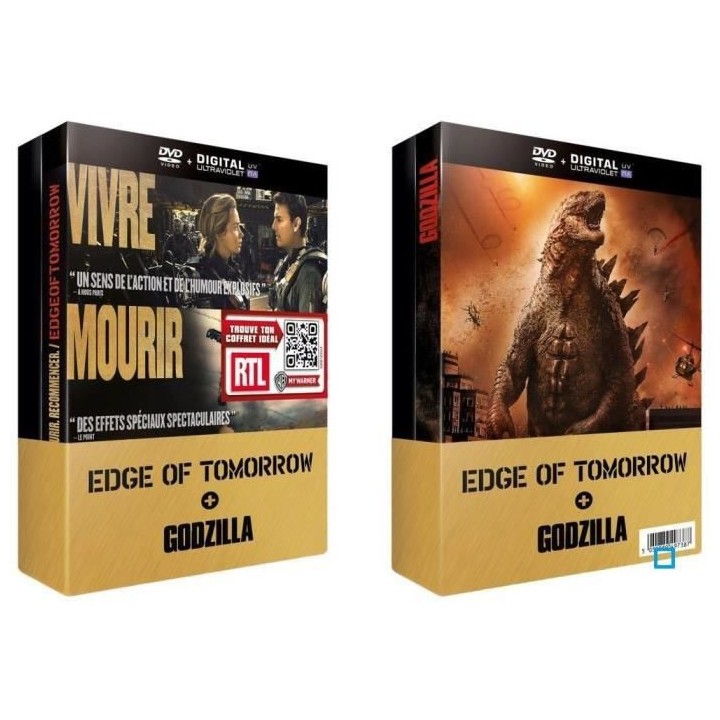DVD Pack Edge of Tomorrow + Godzilla