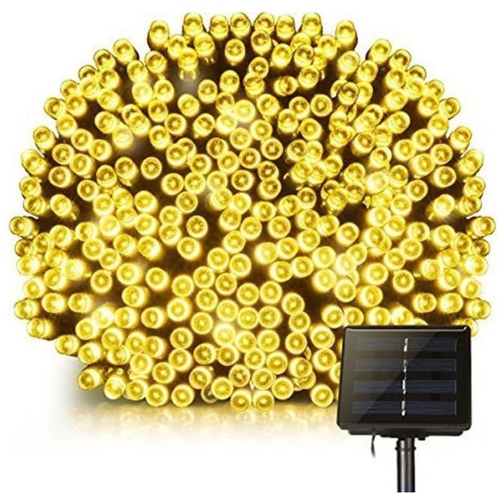 YOGY WARM Guirlande lumineuse solaire - 400 LED blanc chaud - 3,3 m -