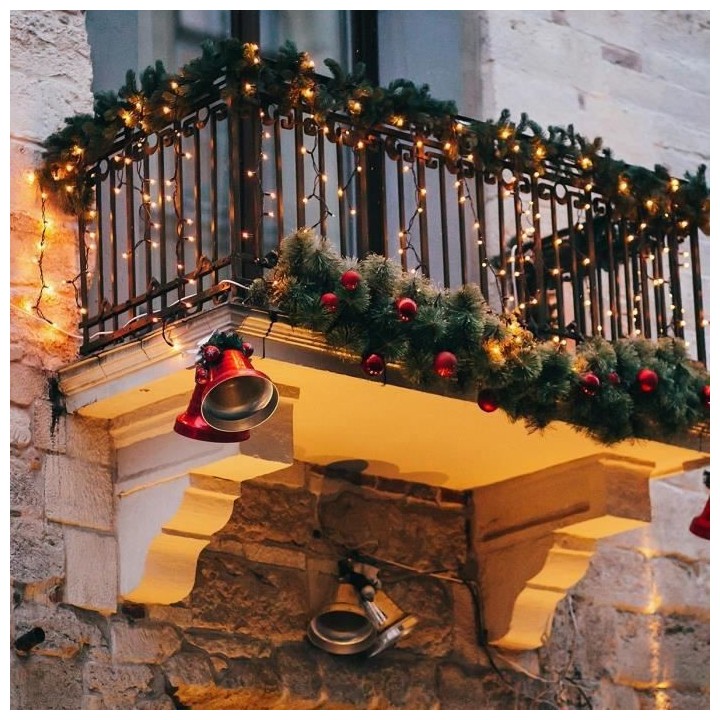 YOGY WARM Guirlande lumineuse solaire - 400 LED blanc chaud - 3,3 m -