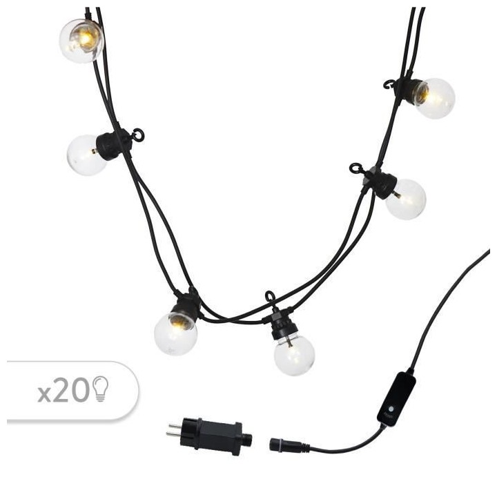LUMI JARDIN Guirlande lumineuse extérieure connectable Party Clear -