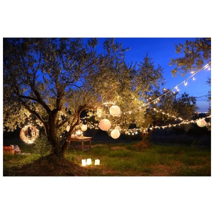 LUMI JARDIN Guirlande lumineuse solaire Yogy Solar - Lumiere blanc cha